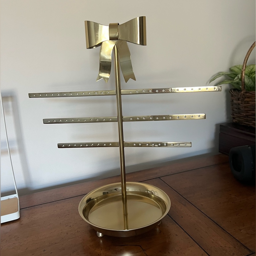 Gold Bow Pottery Barn Earring Holder